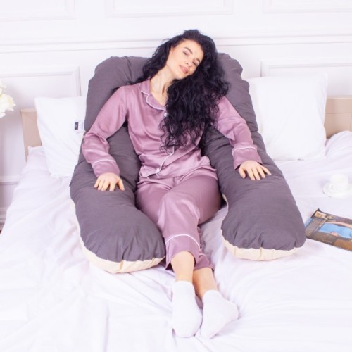 Подушка MirSon для вагітних і відпочинку Naturale Line №8001 U-подібна Marco (2200006178095)