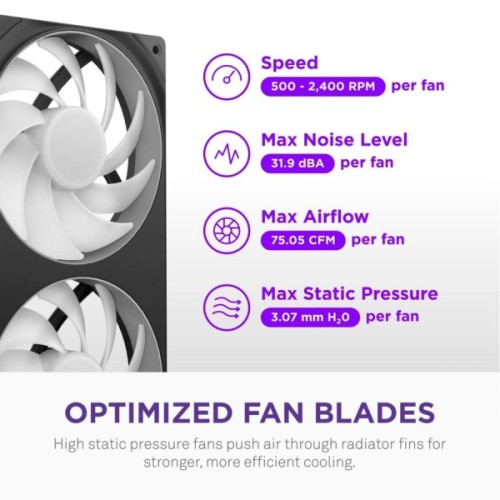 Система рідинного охолодження NZXT Kraken Core 240 Black with RGB fans Single Fra (RL-KR24C-B1)