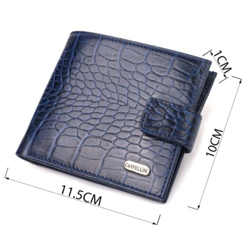 Гаманець Canpellini З натуральної шкіри Синій (21769)