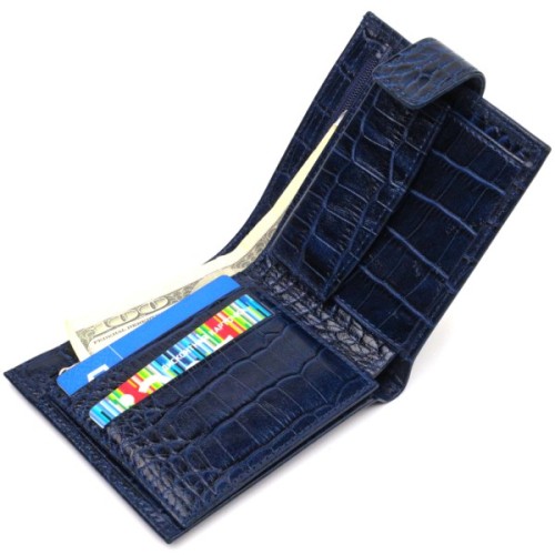 Гаманець Canpellini З натуральної шкіри Синій (21769)