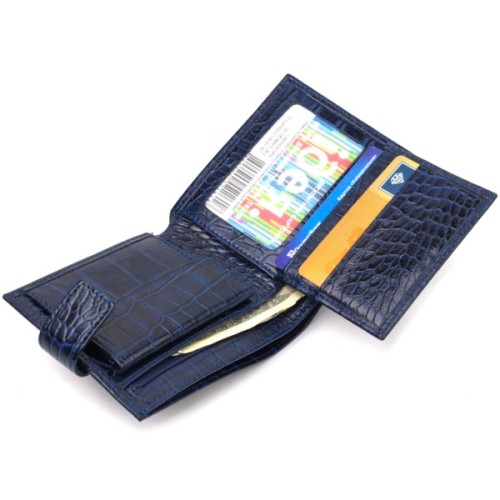 Гаманець Canpellini З натуральної шкіри Синій (21769)