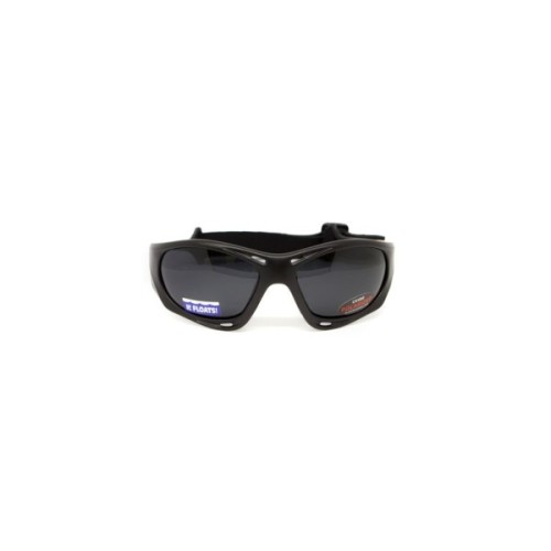 Сонцезахисні окуляри BluWater Hydro Polarized (Dark Gray) Anti-Fog Чорні лінзи в чорній оправі (BW-HYD-SD12)