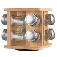 Набір для спецій Ardesto Midori, 9 предметів, 80мл бамбук, нержавіюча сталь (AR1408B)