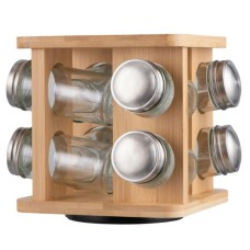 Набір для спецій Ardesto Midori, 9 предметів, 80мл бамбук, нержавіюча сталь (AR1408B)