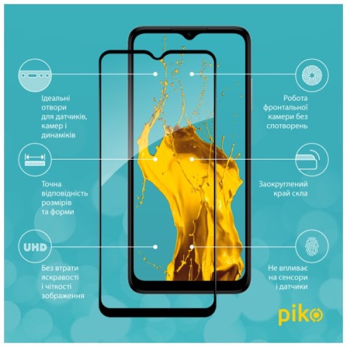 Скло захисне Piko Full Glue Nokia C32 Black (1283126582257)