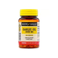 Трави Mason Natural Часникова олія 1000 мг, Garlic Oil, 100 гелевих капсул (MAV-06991)