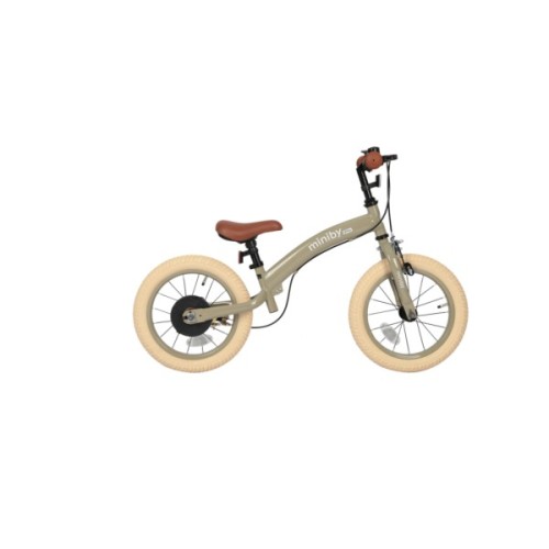 Дитячий велосипед QPlay Miniby 3 в1, біговел 14",Grey-Green (CB01MiniBy14GreyGreen)