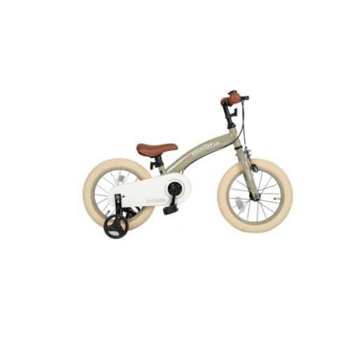 Дитячий велосипед QPlay Miniby 3 в1, біговел 14",Grey-Green (CB01MiniBy14GreyGreen)
