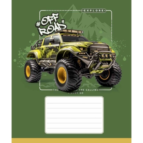 Зошит Школярик Star Cool Trucks 12 аркушів клітинка (012-3682K)
