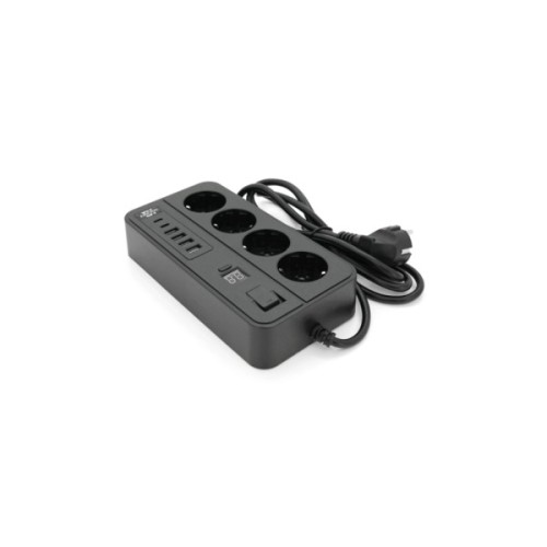 Мережевий фільтр живлення Voltronic G13H, 3000W, 4 роз, 4USB 3,2А, 2 Type-C, 2м Black (YT-G13H)