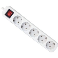 Мережевий подовжувач Defender S550 5.0 m 5 роз switch white (992430)