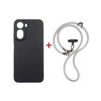 Чохол до мобільного телефона Dengos Case + Cross-body Strap Xiaomi Redmi A7 Pro Black+Grey (DG-KM-CCRB-51)