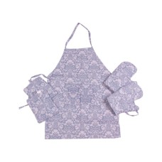 Фартух MirSon Набір №217 - Blue patterns дві прихватки + дві рукавички-прихватки + фартух (2200006754442)