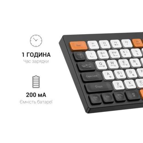 Клавіатура OfficePro SK955B Wireless/Bluetooth Black (SK955B)