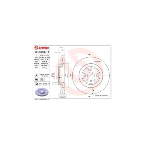 Гальмівний диск Brembo 09.A958.11
