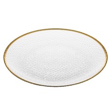 Тарілка Ardesto Dew 27см, скло, прозорий (AR5039)