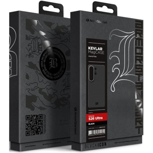 Чохол до мобільного телефона Armorstandart BlackIcon Aramid Plain MagCase Samsung S26 Ultra Black (ARM90166)