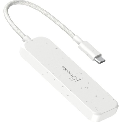 Концентратор J5create USB-C to 4xUSB-C 3.2 10Gbps white (JCH345EW-N)