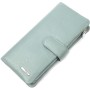 Портмоне Karya З натуральної шкіри Сіро-блакитне (21000)