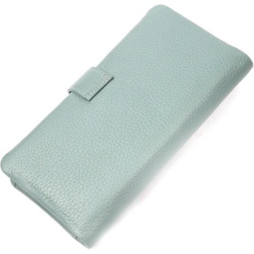 Портмоне Karya З натуральної шкіри Сіро-блакитне (21000)