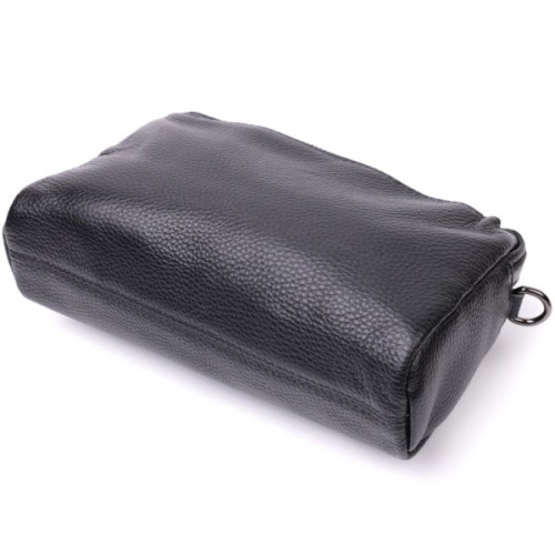 Сумка Vintage Жіноча з м'якої натуральної шкіри Чорна (22375)