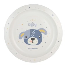 Тарілка дитяча Canpol babies CUTE ANIMALS пластикова, блакитна (4/411_blu2)