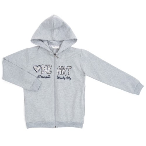 Спортивний костюм дитячий Breeze з пайетками (14631-152G-gray)