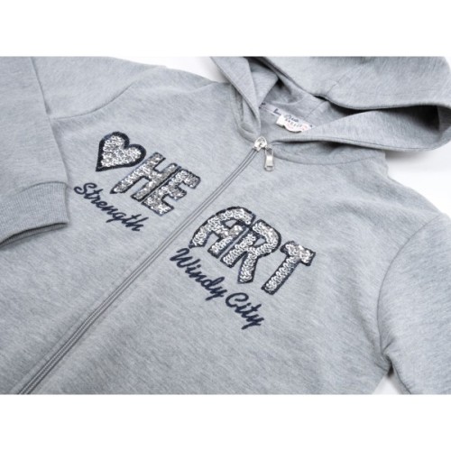 Спортивний костюм дитячий Breeze з пайетками (14631-152G-gray)