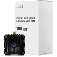 Відеопередавач (VTX) DEC1 D1 2.5W 5.8GHz L,X,S Band 64CH SMA упаковка 100 шт. (000009469)