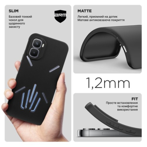 Чохол до мобільного телефона Armorstandart Matte Slim Fit Infinix GT 50 Pro 5G Camera cover Black (ARM91861)