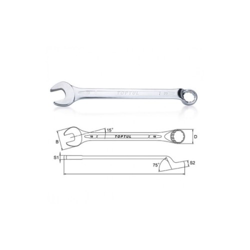 Ключ Toptul комбінований (кут 75°) 17мм (AAEN1717)