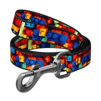 Повідець для собак WAUDOG Nylon "Блоки" M Ш 20 мм Д 200 см (757-4056)