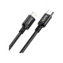 Дата кабель USB-C to Lightning 2.0m 3A 20W nylon X14 black HOCO (6931474752208)