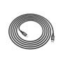 Дата кабель USB-C to Lightning 2.0m 3A 20W nylon X14 black HOCO (6931474752208)