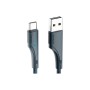 Дата кабель USB 2.0 AM to USB-C 3.0m black Essager (EXCT-LSC01)