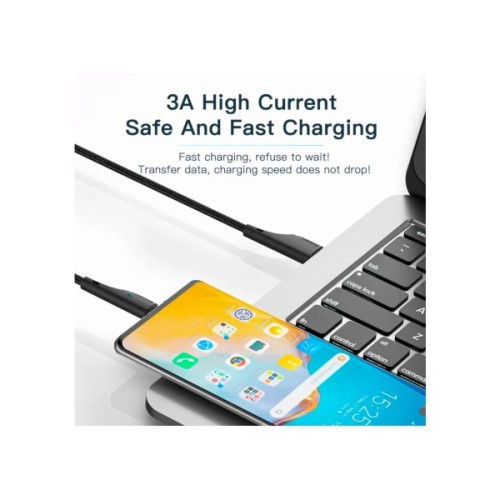 Дата кабель USB 2.0 AM to USB-C 3.0m black Essager (EXCT-LSC01)