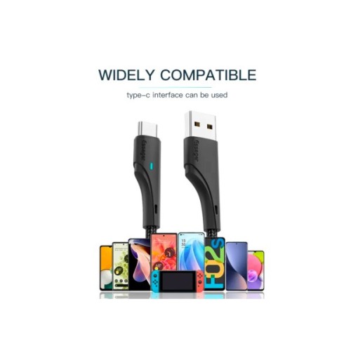 Дата кабель USB 2.0 AM to USB-C 3.0m black Essager (EXCT-LSC01)