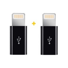 Перехідник MicroUSB to Lightning AC-030 2 pcs XoKo (XK-AC030-BK2)