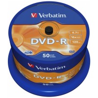 Диск DVD Verbatim 4.7Gb 16X CakeBox 50шт (43548)