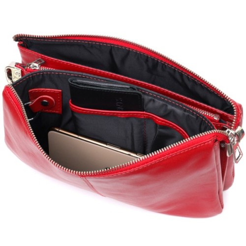 Сумка Grande Pelle З натуральної шкіри Червона (11670)