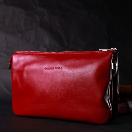 Сумка Grande Pelle З натуральної шкіри Червона (11670)