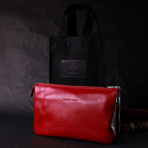 Сумка Grande Pelle З натуральної шкіри Червона (11670)