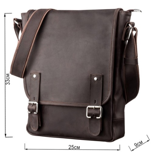 Сумка Shvigel З вінтажної шкіри Коричнева (11129)