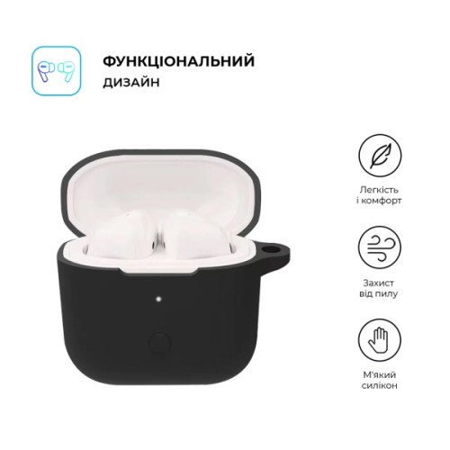 Чохол для навушників Armorstandart Hang Case для Xiaomi Redmi Buds 3 Black (ARM67078)
