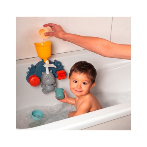 Іграшка для ванної Smoby Little Водяний млинок. Бегемот", з аксесуарами (140405)