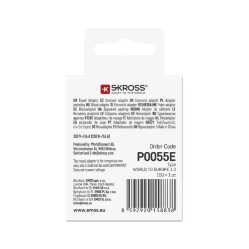 Перехідник US/UK/AU/CN/JP to EU EMOS (P0055E)