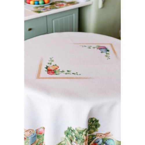 Скатертина Прованс гобеленова Галявина D-136 см (034135)