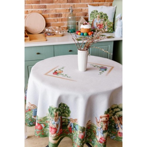 Скатертина Прованс гобеленова Галявина D-136 см (034135)