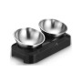 Посуд для котів Lapka Годівниця подвійна з металевими мисками (LPK-27)