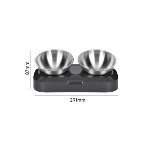 Посуд для котів Lapka Годівниця подвійна з металевими мисками (LPK-27)